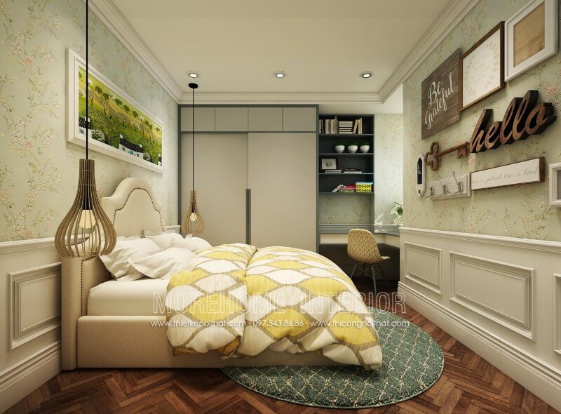 Giường ngủ chung cư gỗ tự nhiên Giường ngủ chung cư gỗ tự nhiên